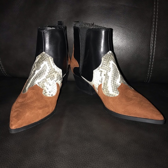 nine west western booties